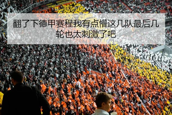 翻了下德甲赛程我有点懵这几队最后几轮也太刺激了吧